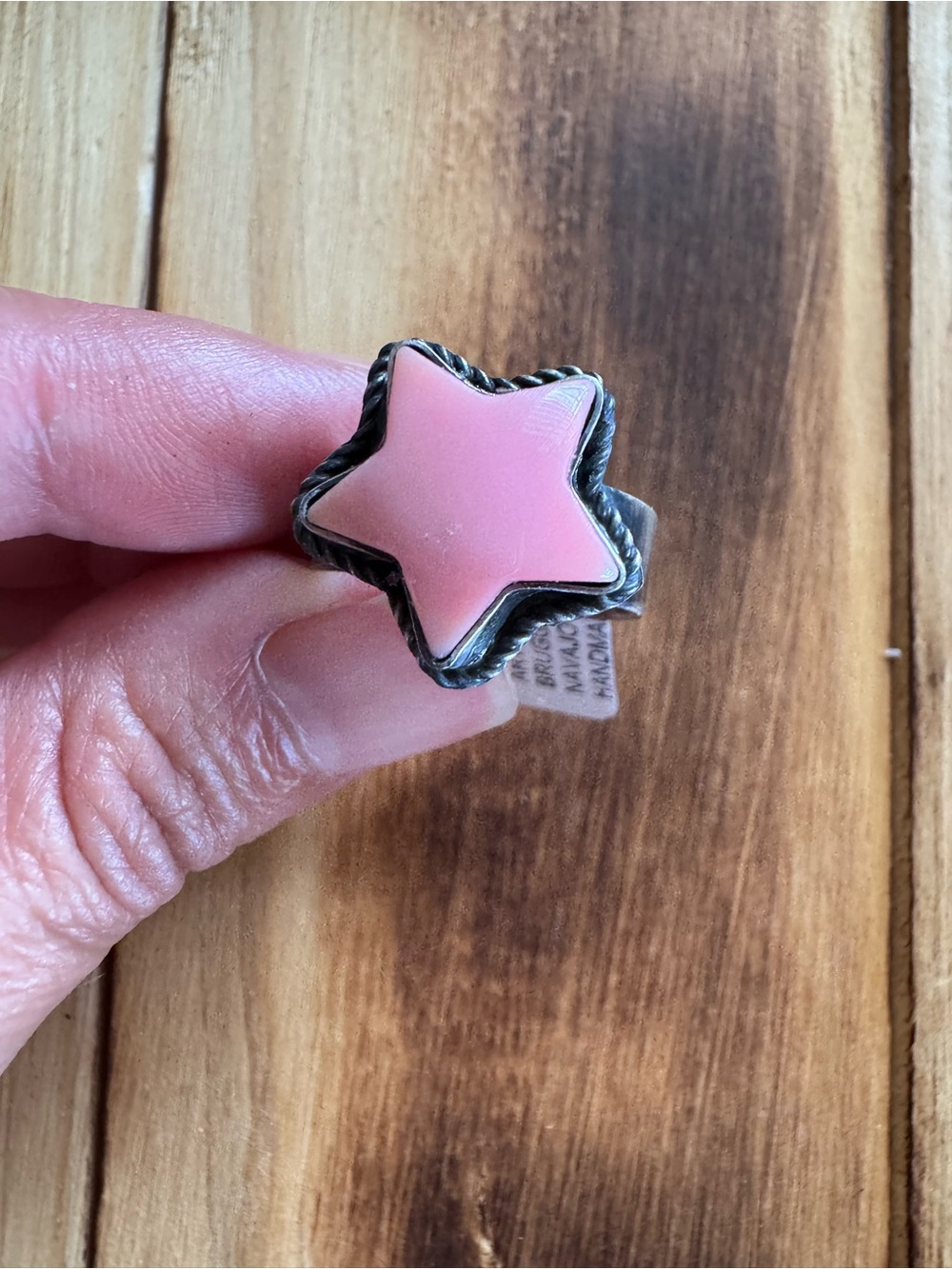 Arthur Bruggeman Pink Conch Star Ring